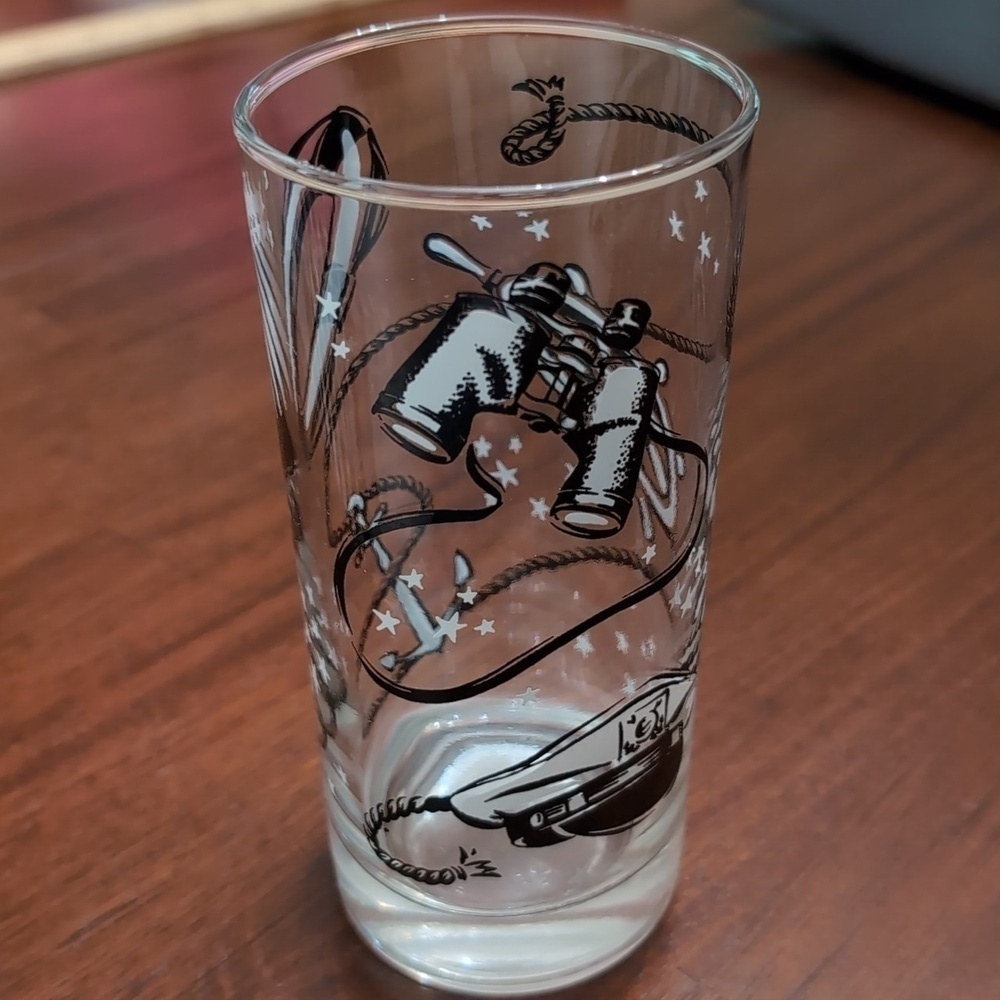 Vintage Set Of 5 Libby High Ball Glasses With Nautical Theme. - Picture 2 of 7